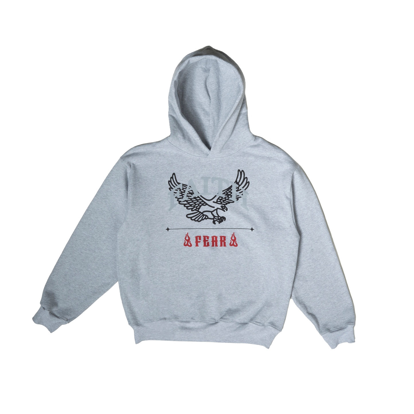 Faith Over Fear Hoodie Gray