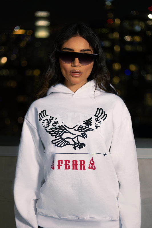 Faith Over Fear Hoodie White